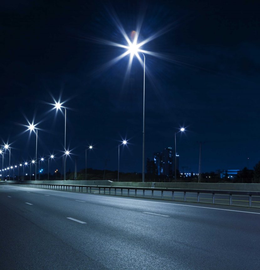 Solar lighting in Highway Downtown