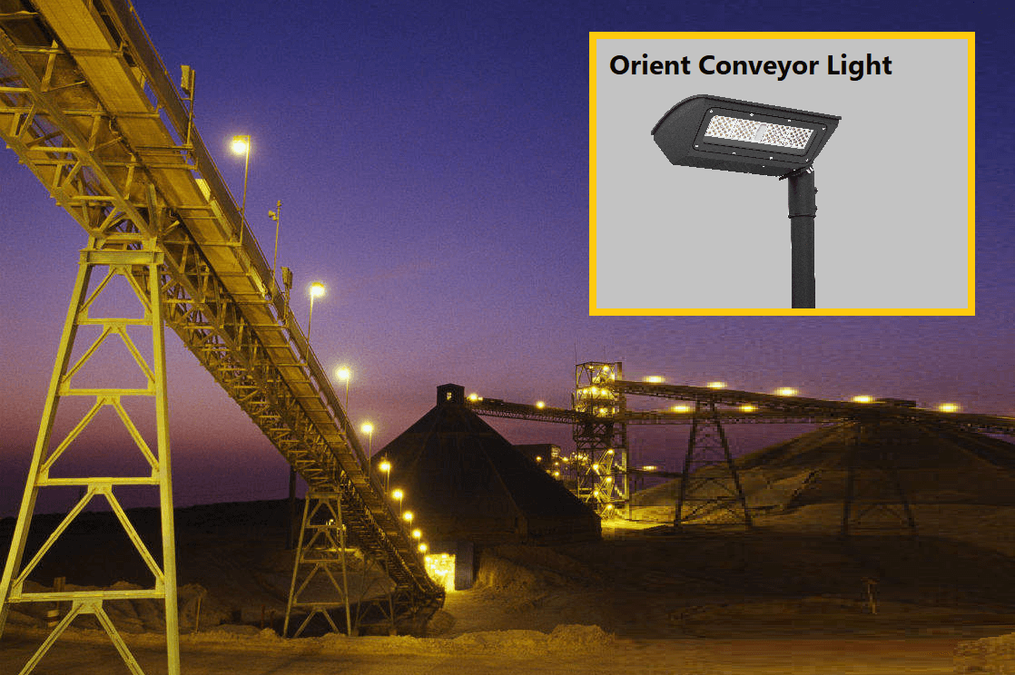 What are the uses for industrial conveyor lighting in the mining industry?