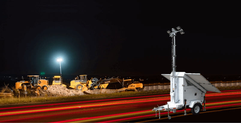 What are the uses for trailer mounted solar lighting towers | Vizona