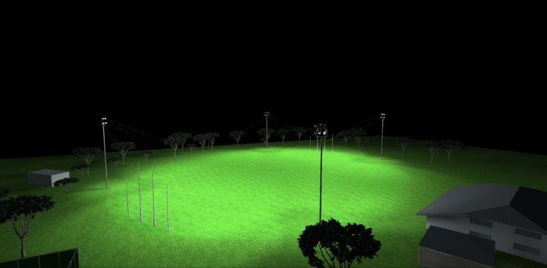 Football oval lighting