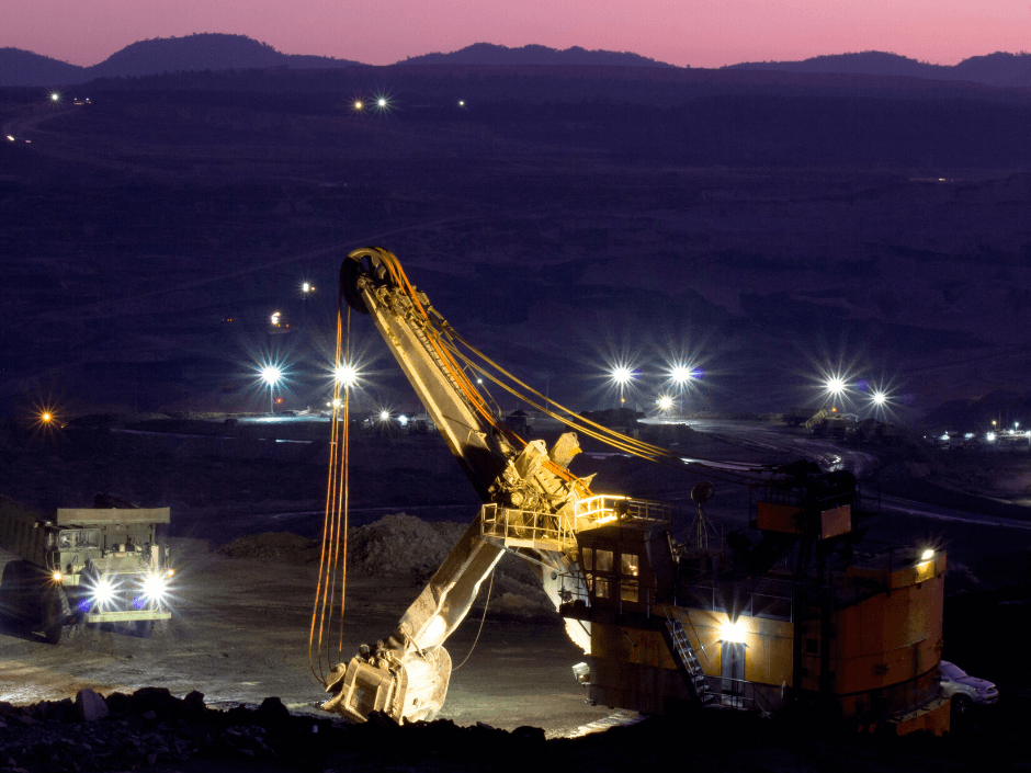 Vizona Lighting Tower Minesite at Night